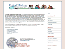 Tablet Screenshot of criticalthinkinginternational.org